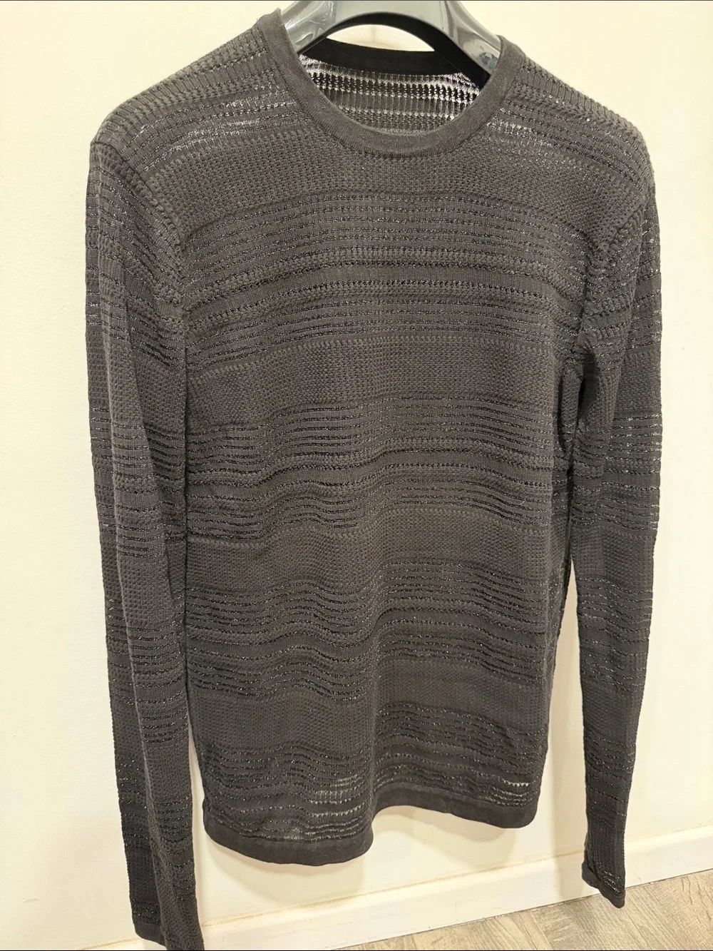 Men's Vintage Japan Knit  metallic semi-sheer metallic
